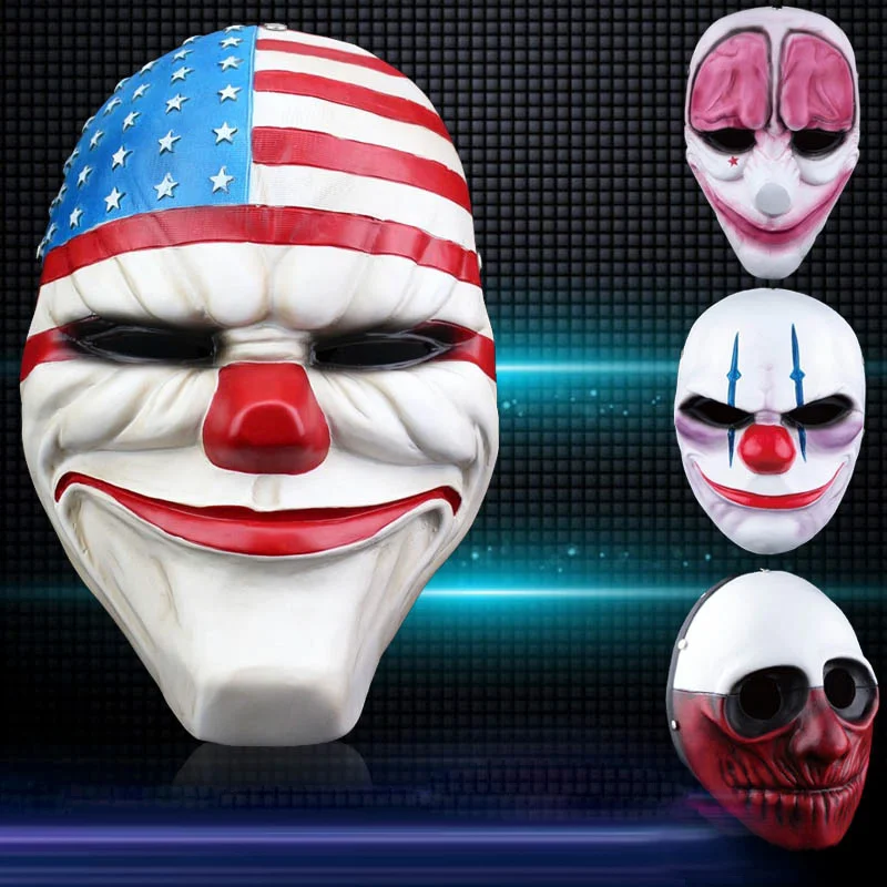 Две маски для Хэллоуина Payday 2 тематическая маска игра день урожая вечеринки