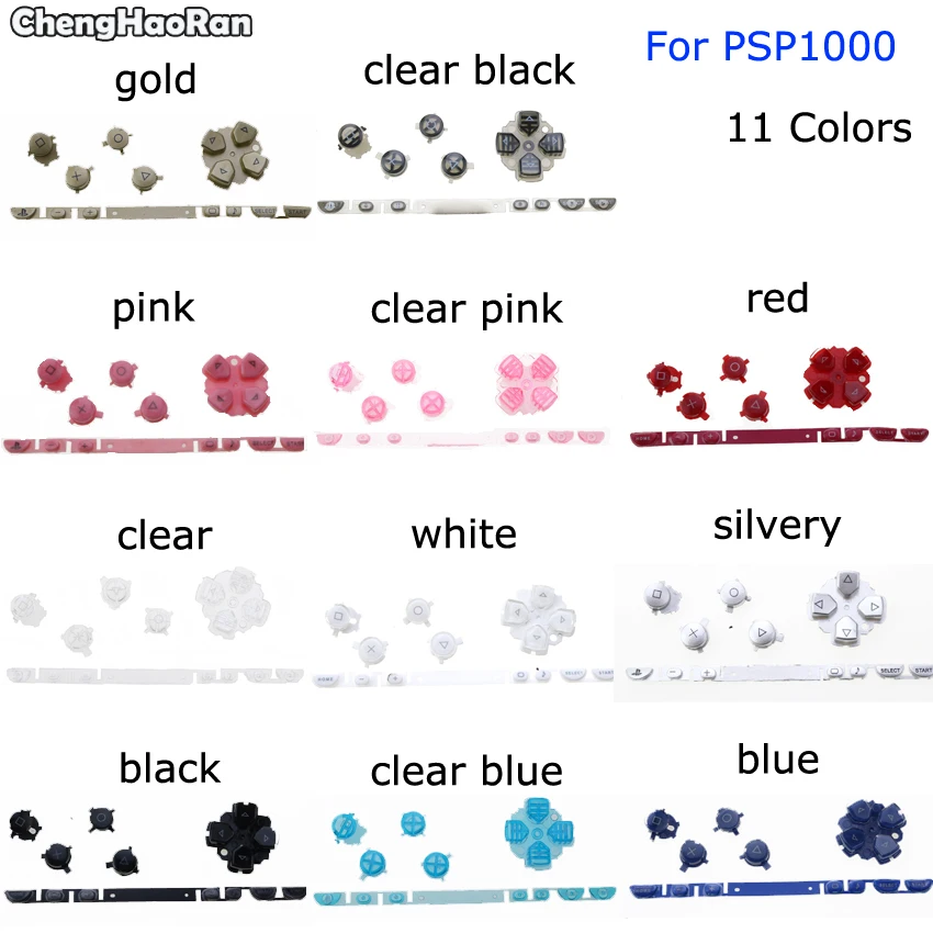 

ChengHaoRan For PSP 1000 11 colors optional new left ABXY button kit replacement psp1000 PSP 1000 game console service parts