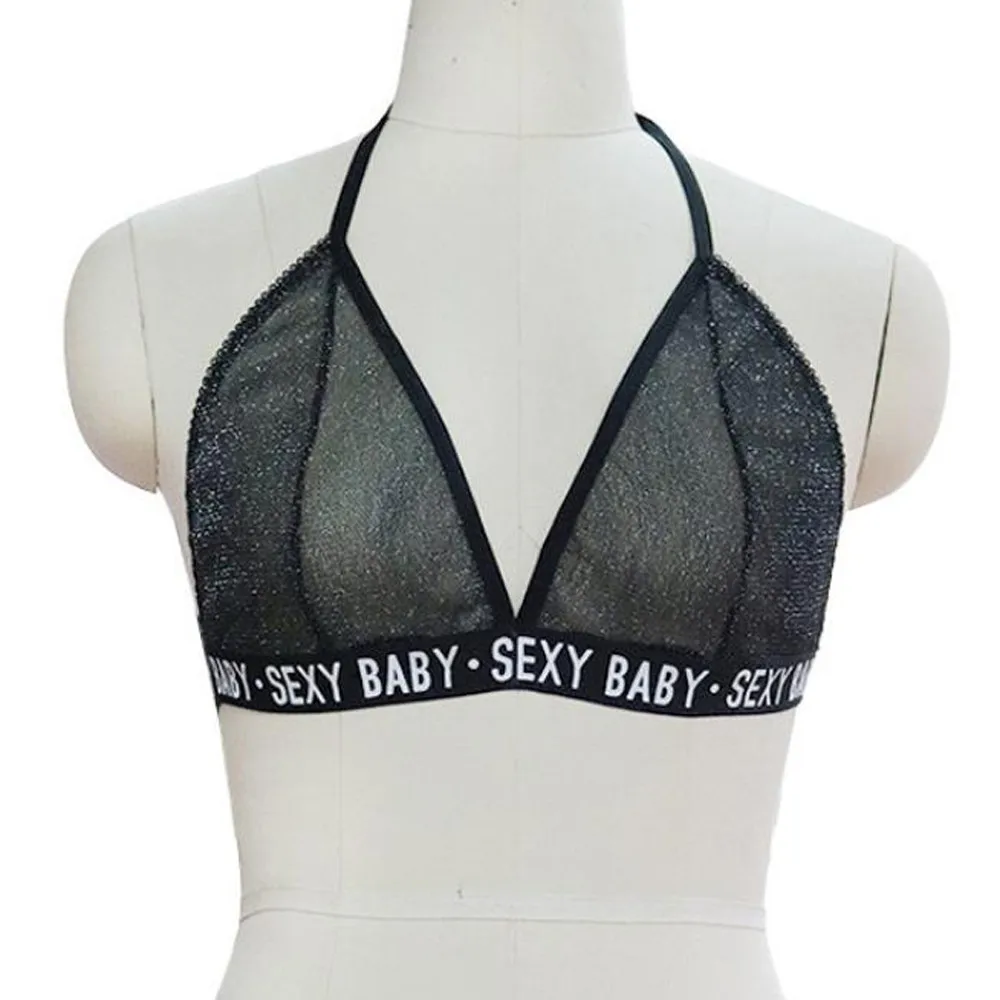 Ажурные сексуальные бюстгальтеры для женщин сексуальное нижнее белье черное