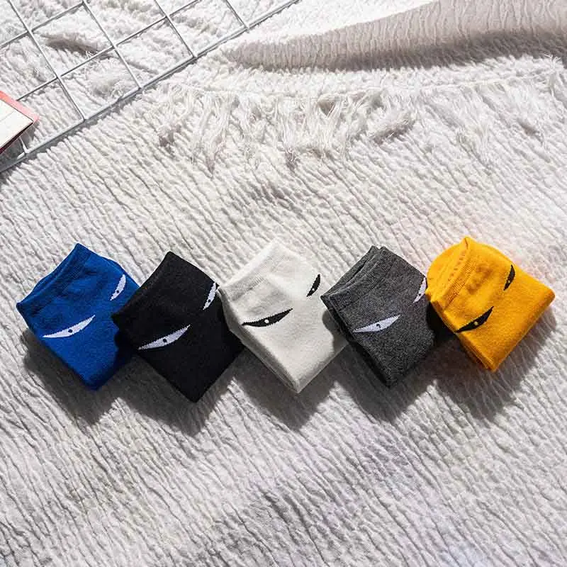 1/3/5 пар повседневные Короткие хлопковые носки с принтом мужские и женские прямые