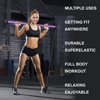 yoga exercise resistance bands pilates stick fitness elastic pull rope kit muscle training equipment home gym leg bodybuilding