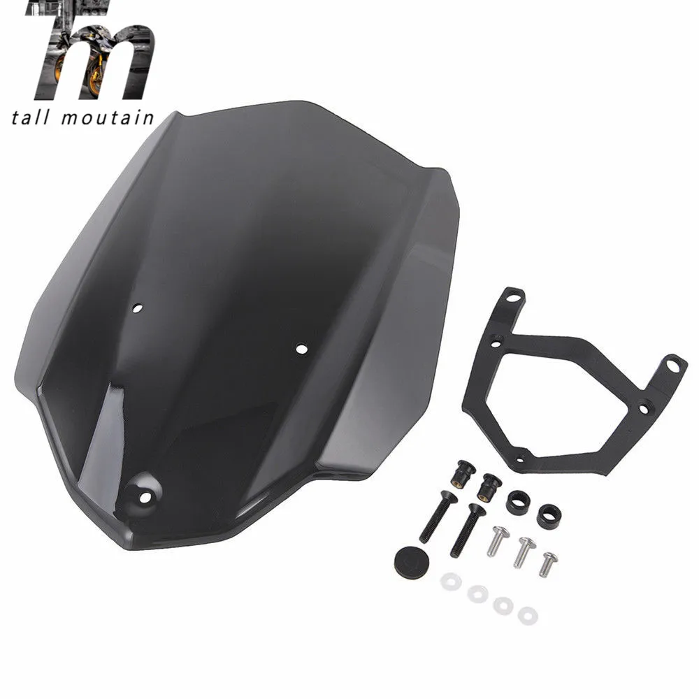 

For YAMAHA MT 03 MT03 accessories ABS Windshield WindScreen with Mounting Bracket For YAMAHA MT-03 2016 2017 2018 2019 Smoke New