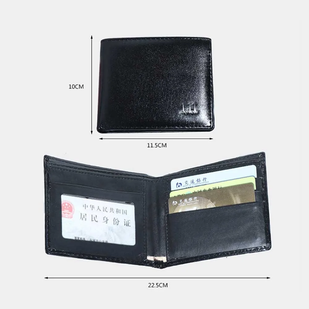 

Arsmundi Men Wallet Leather Fashion Short Bifold Casual With Coin Pocket Purse Business Male Mini Card Wallets Black cartera