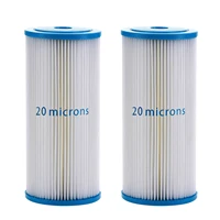2 pack of 20 microns sediment pleated water filter cartridge whole house 4 5 inch od x 10 inch long washable and reusable