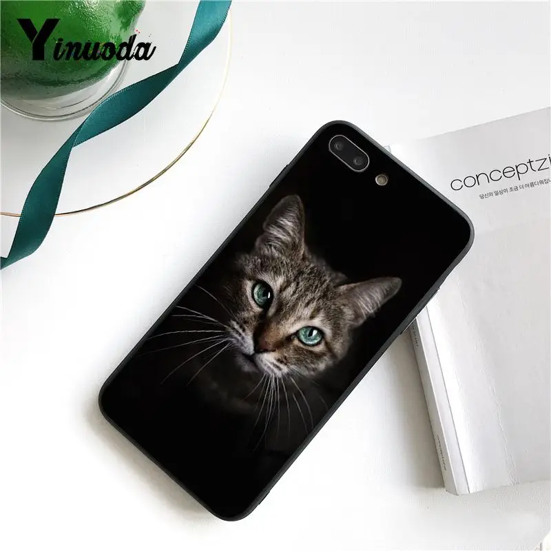 Yinuoda милый чехол с кошачьими глазками для телефона iPhone 6S 7 7plus 8 8Plus X Xs MAX 5 5S XR 11 Pro Max