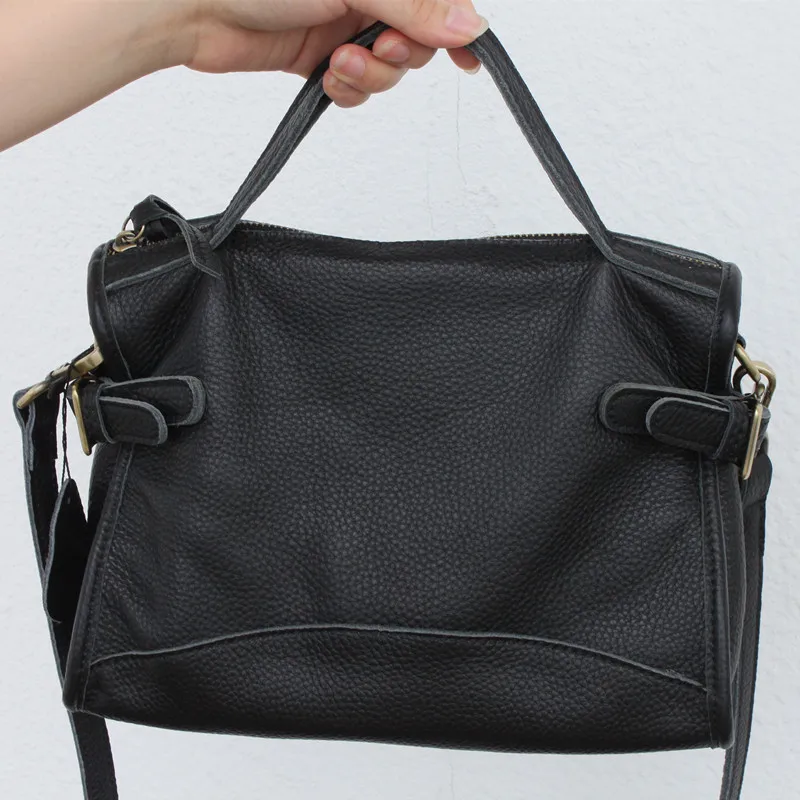 

Handbags Female Tote Bag Soft Genuine Leather Casual Women Crossbody Bag Black Ladies Shoulder Messenger Bags Designer Brand New
