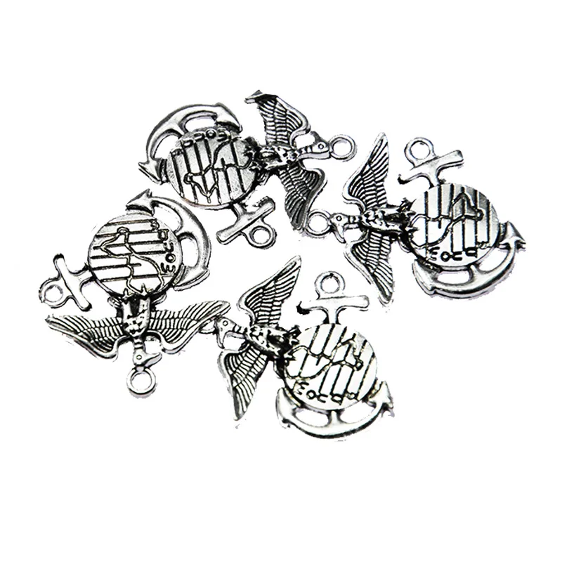 10 шт./лот Эми, Орел, земля, подвески, Античные тибетские серебряные Тоны, американские подвески, подвеска «сделай сам», ювелирные изделия, 36x30 мм