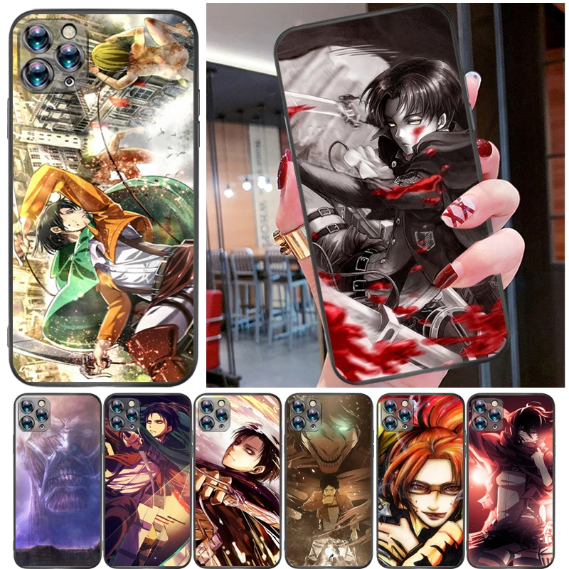 

Attack On Titan Eren Jager Armin Arlert Levi Mikasa Ackerman Phone Case For iPhone 11 Pro MAX Funda Cases Coque Soft TPU