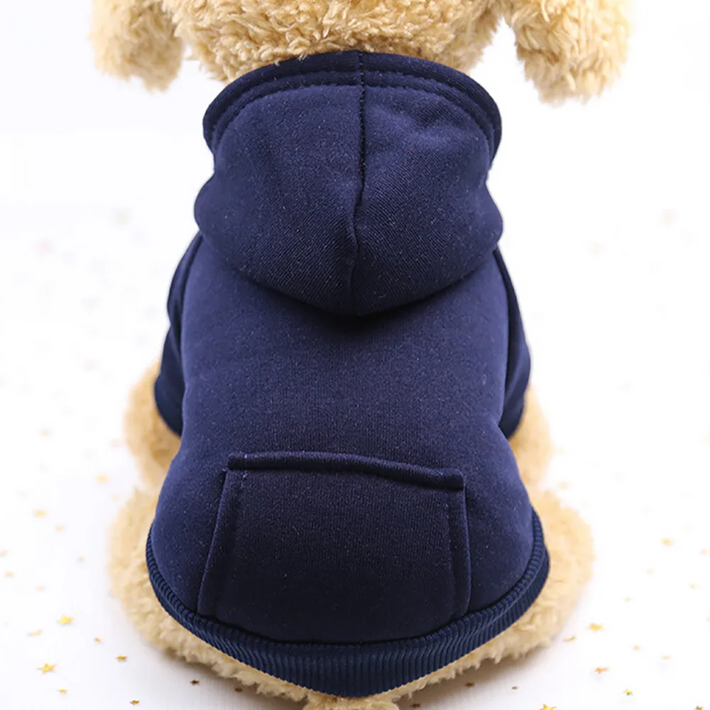 

Puppy Hoodie Long Sleeves Sweatshirt Small Dog Clothes Solid Color Puppy Hoodie for Teddy Chihuahua