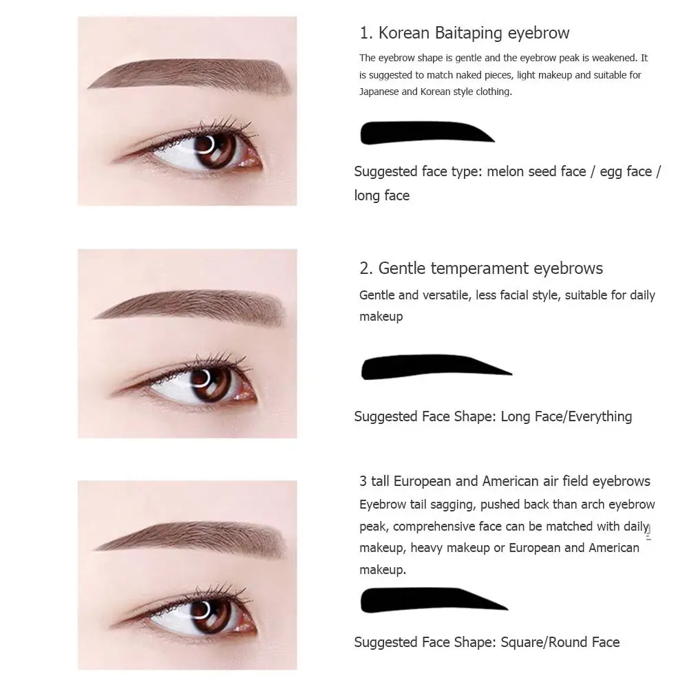 

3 in 1 Adjustable Eyebrow Shapes Stencil Handheld Eyebrow Makeup Template Eyebrow Shaper Makeup Template