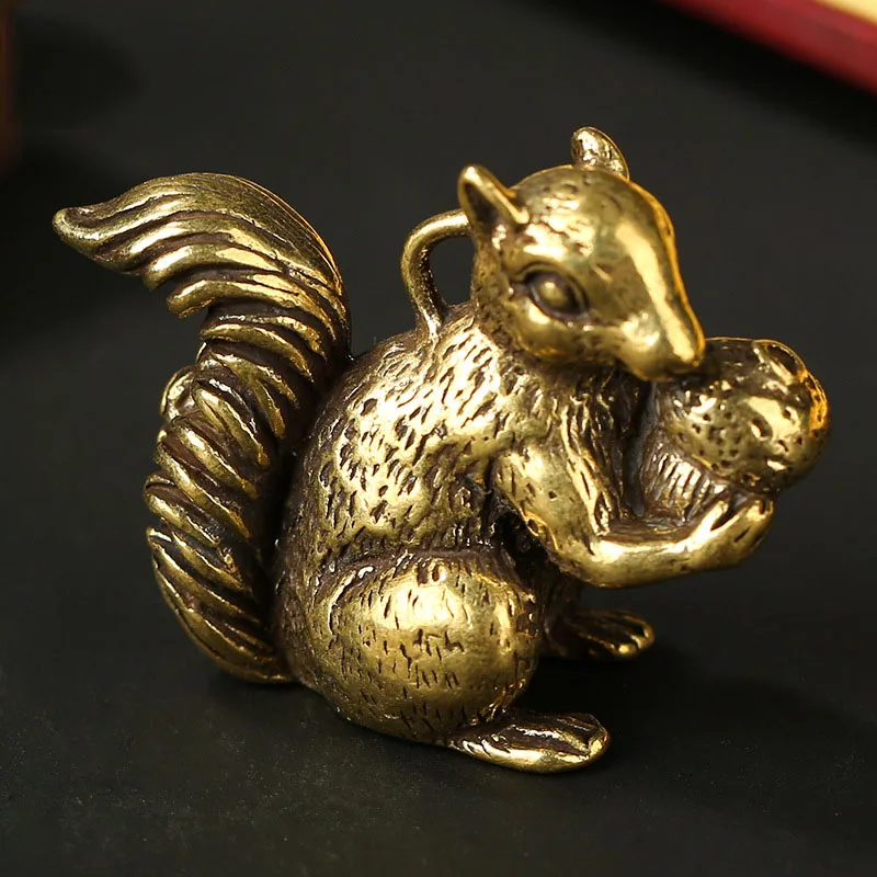 Белка и орех кулон брелок для автомобиля Винтаж Медь украшения в виде белок