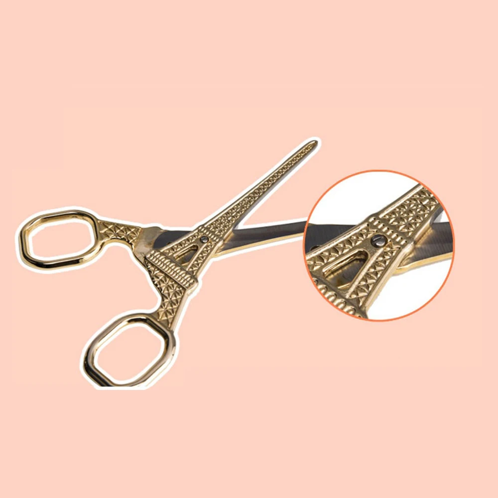 

Tower Creative Stainless Steel Scissors Electroplate Rose Gold Home Decorate Scissors Tool Office Hand Craft Crop Stationery