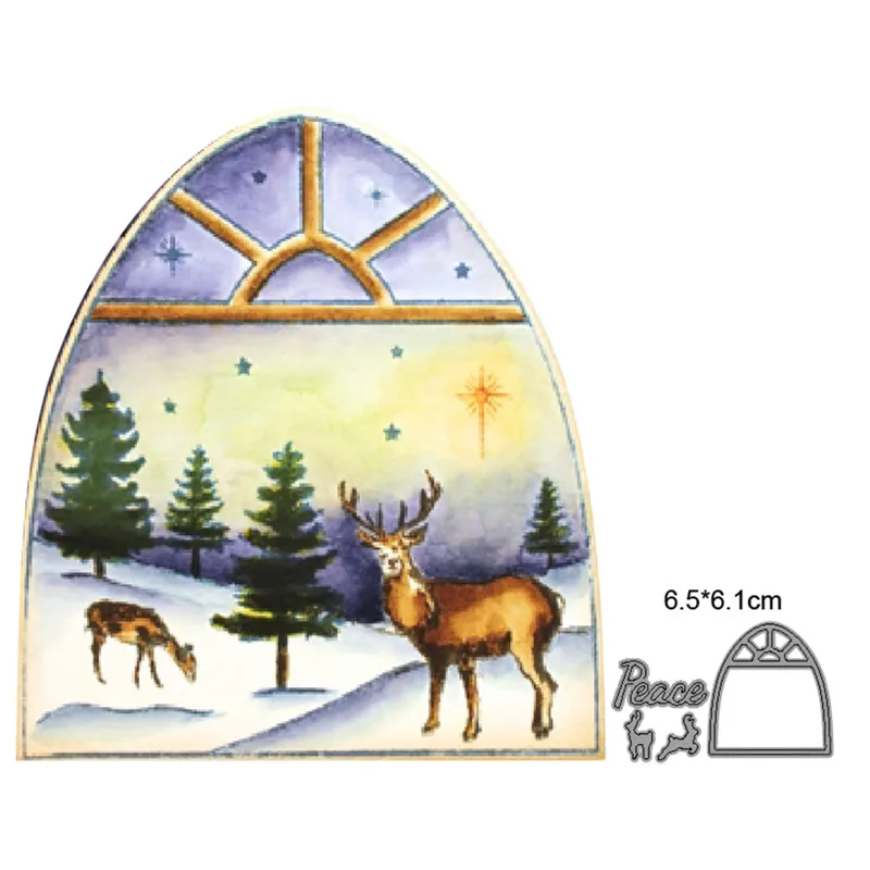 

Металлические режущие штампы, трафареты, высечки, форма для окна, оленя, сделай сам, скрапбукинг, штампы для тиснения, декорации, бумага, реме...