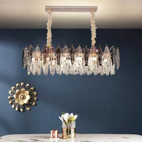 modern luxury crystals pendant lamps for living room restaurant indoor decor hanging light crystal lamp indoor lighting fixtures