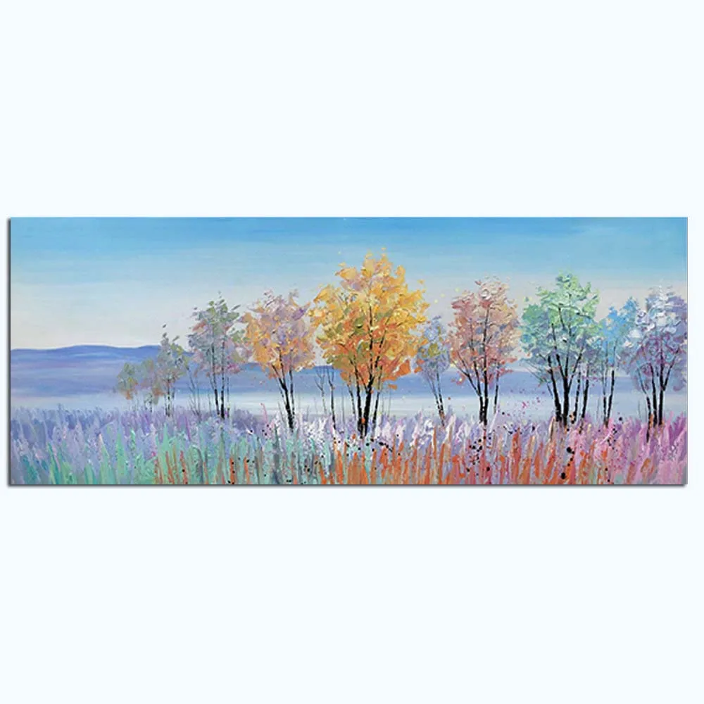 Большой размер ручная роспись абстрактный цветок пейзаж Настенная картина