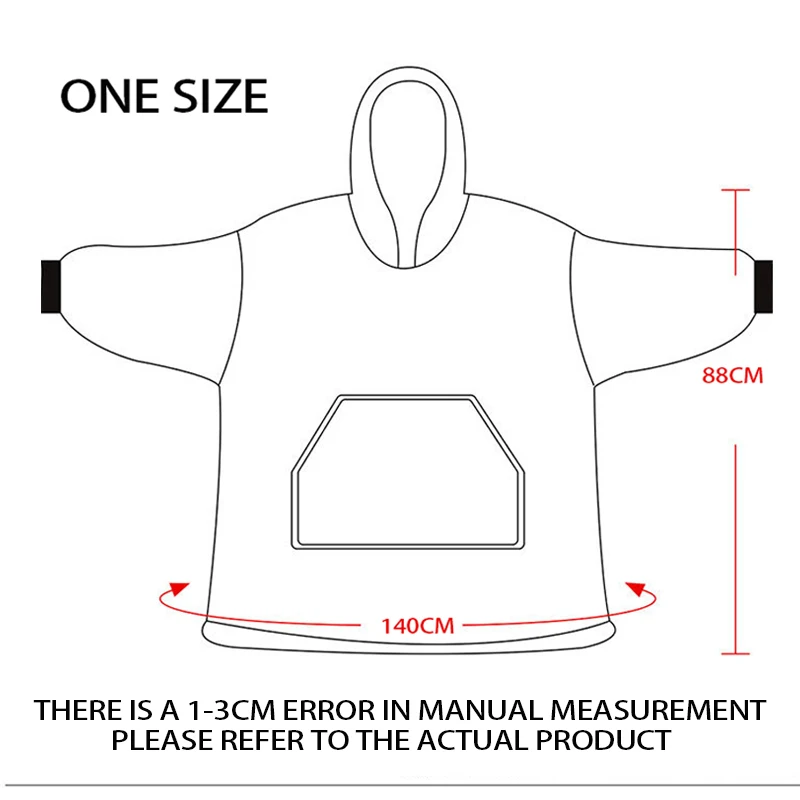 

1PCS Super Soft Warm Outdoor Adult Huggle Hoodie Pocket Hoodie Women Winter Fleece pijamas sweat capuche Oversized Hoodie