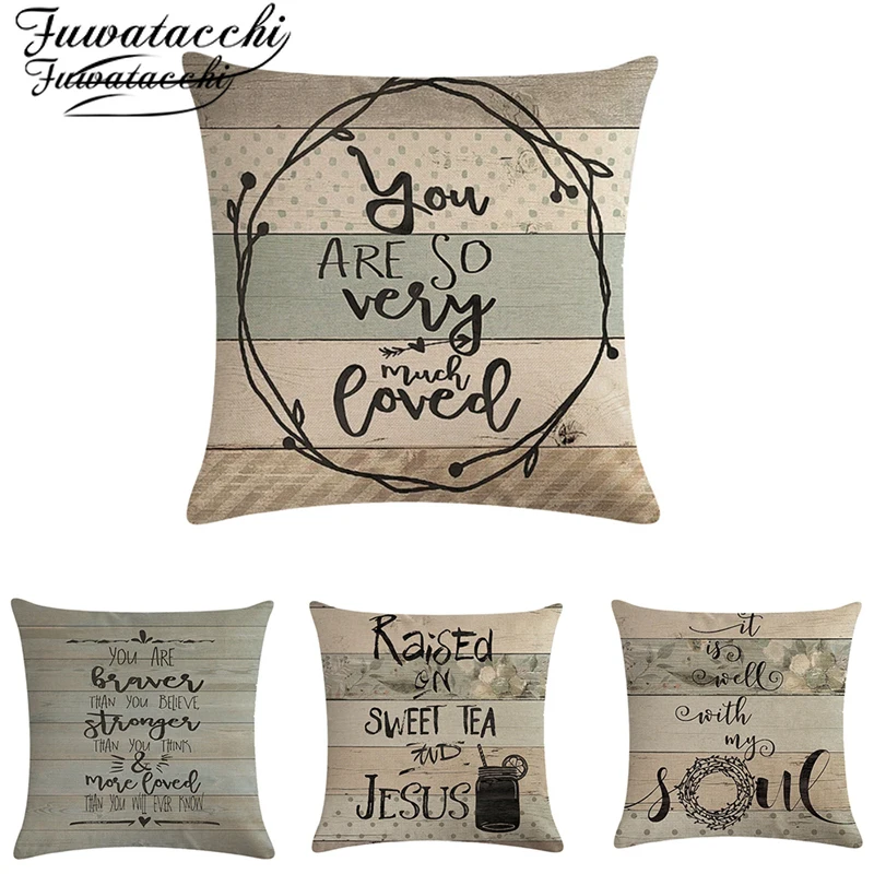 Чехол для подушки в скандинавском стиле Fuwatacchi Винтажные льняные наволочки с