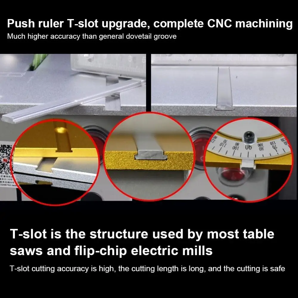 Мини раскроечный станок DIY Деревообработка многофункциональный настольный