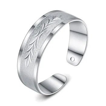 

Fashion Ladies Silver Bracelet Frosted Car Flower Gypsophila Open Bracelet Silver Plated Bracelet Z84