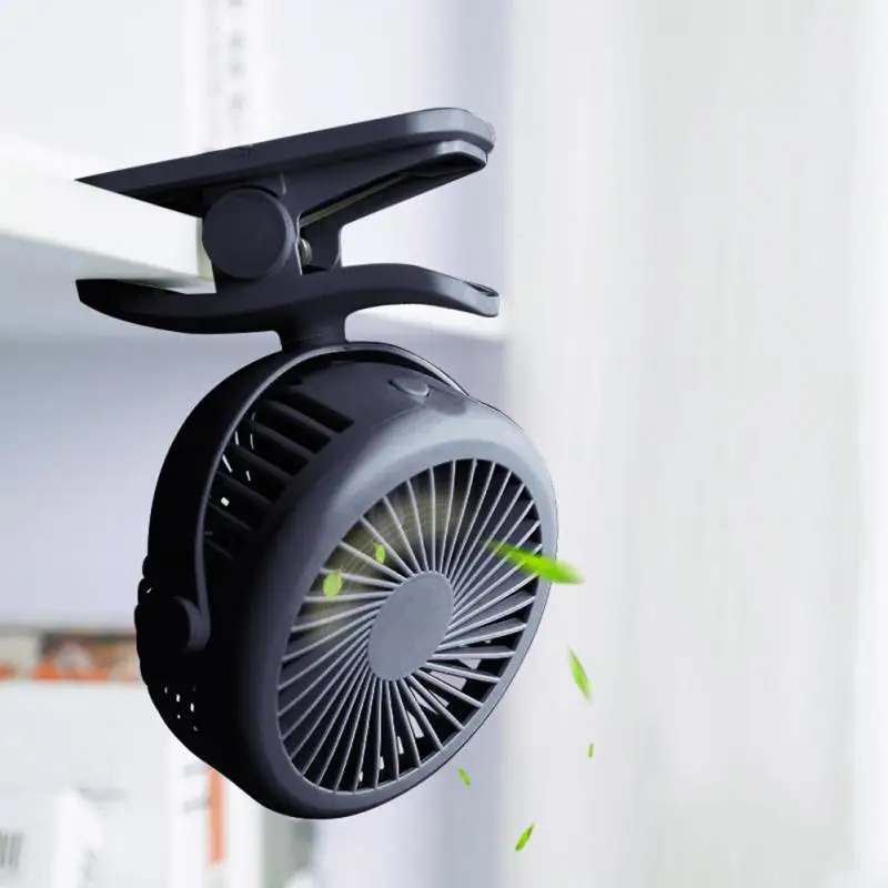 Портативный вращающийся на 360 градусов вентилятор с зажимом аккумуляторе стол USB