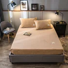 1 шт. однотонный плотный фланелевый теплый комплект постельного белья бархатный пододеяльник простыня наволочки домашнее постельное белье