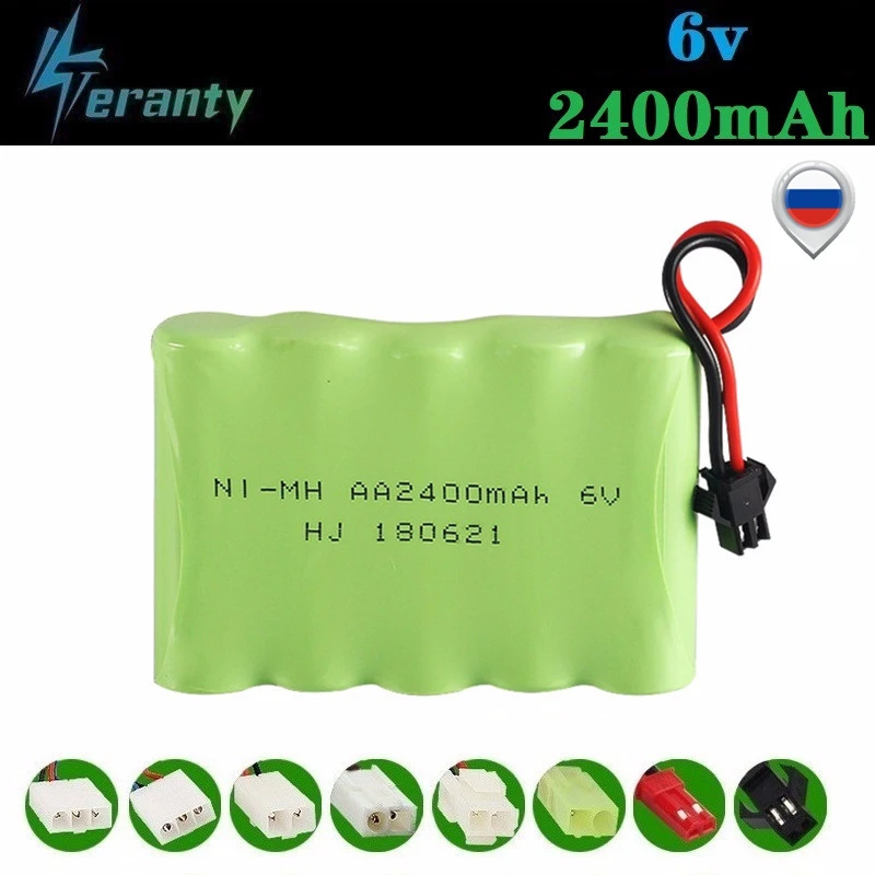 2400 мАч 6В аккумуляторная батарея для радиоуправляемых игрушек автомобилей