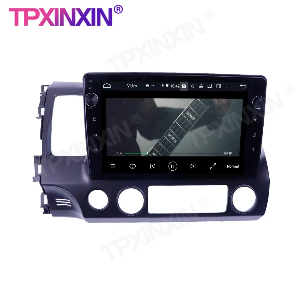 

For Honda Civic 2006-2012 4+128G Android 10.0 GPS IPS Car GPS Multimedia Player Head unit Audio Radio Navigtion Tape Recorder