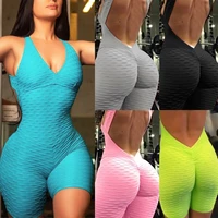 women sports clothes fit playsuit women stretchy gym exercise playsuits summer sexy strappy backless casual rompers jumpsuit