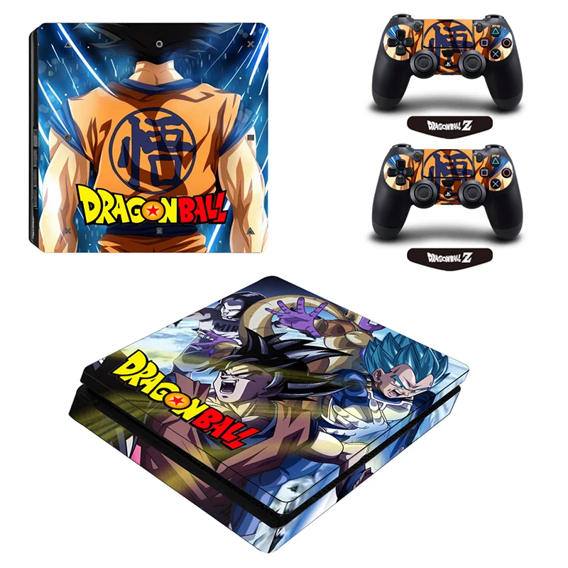 ARRKEO Dragon Ball Супер Сон Гоку виниловая обложка наклейка КОЖА Стикеры для sony PS4 playstation 4 Тонкий консоли 2 контроллеры Скины