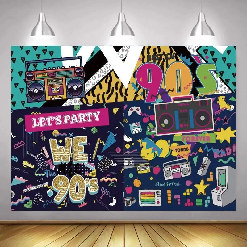 Светящаяся неоновая фон для съемки на день рождения фотографии с изображением