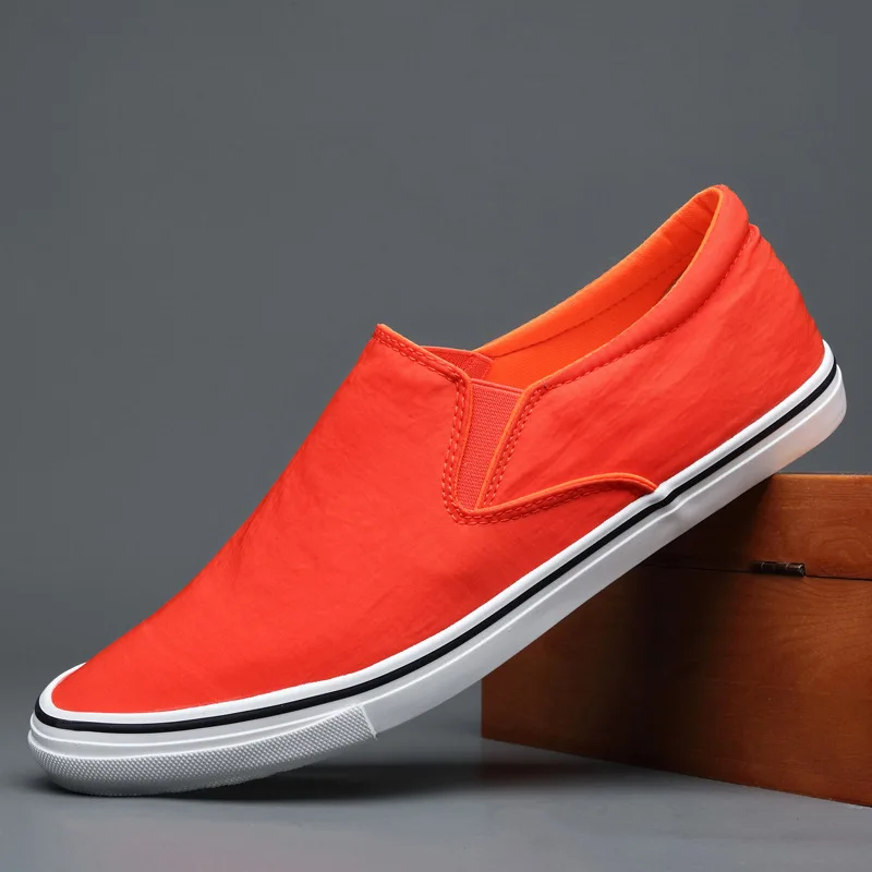 

New Casual Shoes Men Loafers Spring Flat with Canvas Low-slip Breathable Shallow Rope Light Shoes Deodorant kdfg56