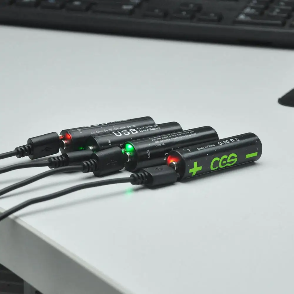 Новинка 4 штук в наборе USB AA 1 5 v литий-ионный аккумулятор для 2775mwh батареи