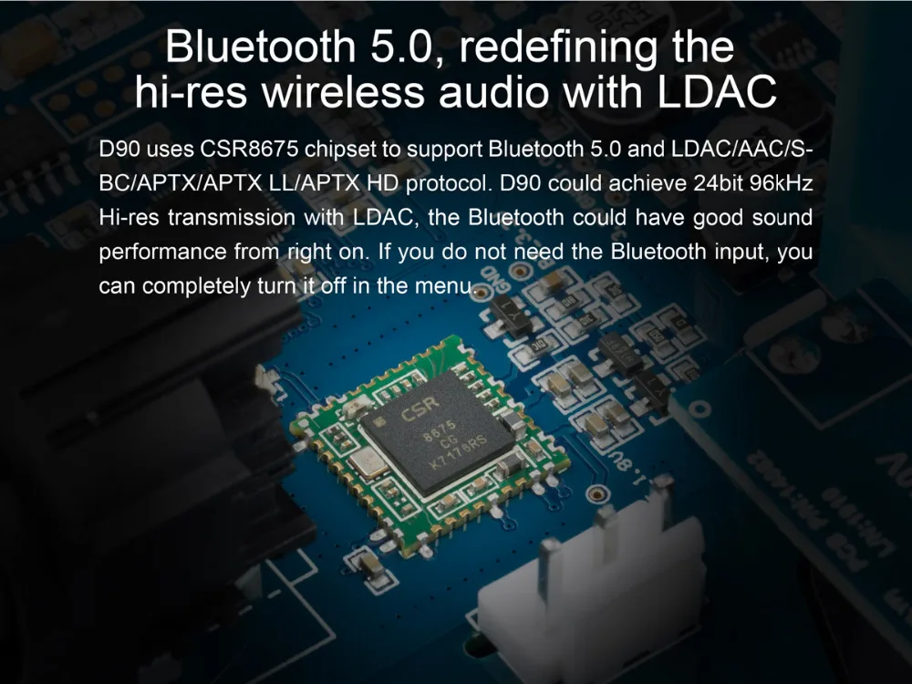 Топ D90 HIFI XMOS XU208 USB DAC AK4499 CAR8675 Bluetooth 5,0 LDAC DSD512 Hi-Res аудио декодер