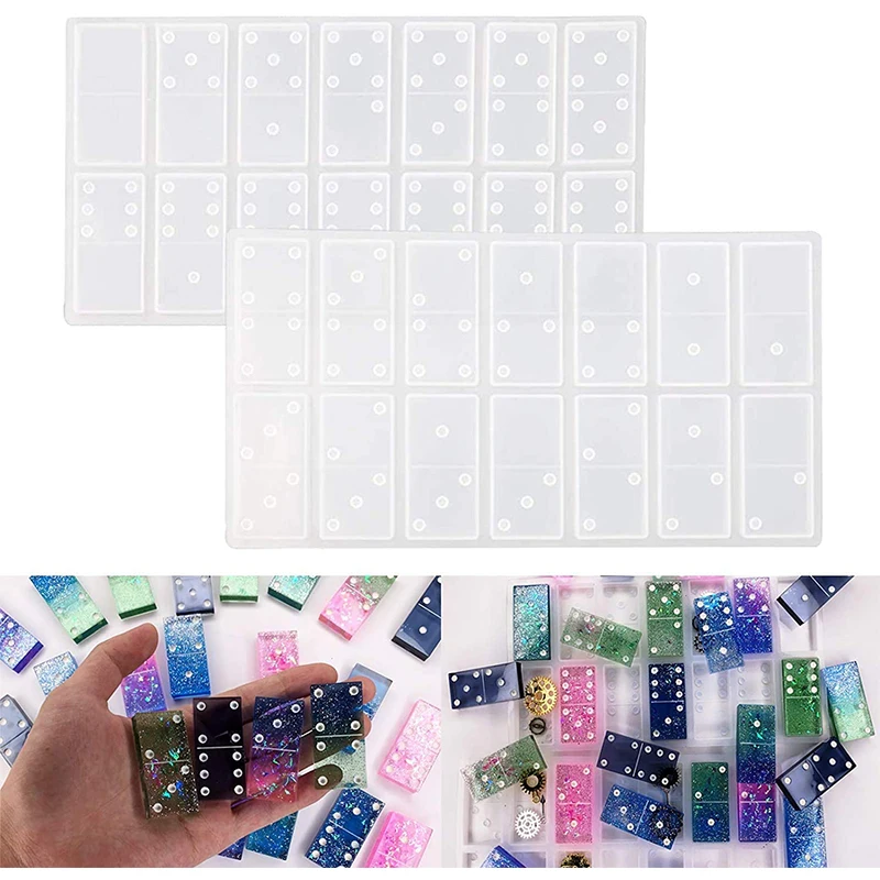 

Domino Silicone Mold Jewelry Accessories Making Epoxy Resin Craft Cabochons Board Charms Game DIY Resin