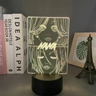 3d светильник, украшение для детской спальни, ночсветильник для манги, декор для комнаты, Настольная светодиодная Ночная лампа, Нана