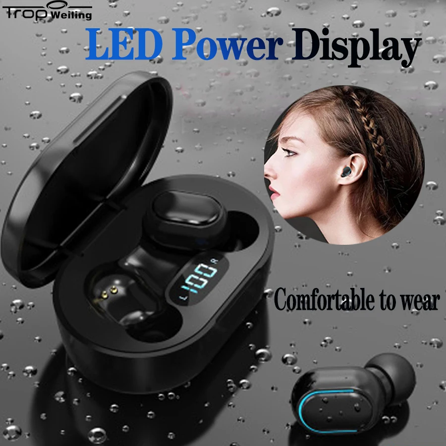 Trop Weiling E6S/E7S/A7S Tws Bluetooth наушники Hifi Звук Наушники Спортивная гарнитура с двойным