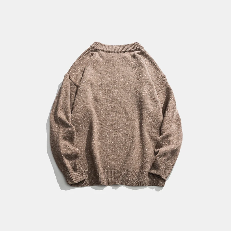 Мужской пуловер с вышивкой в стиле ретро объемный акриловый свитер Харадзюку