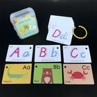 Игрушки Монтессори для детей Раннее Обучение английские флэш-карты обучающие игрушки для детей познавательные слова Карта форма животное цветная игрушка