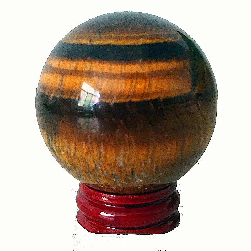 

45-55mm natural tiger's-eye stones crystal ball household decoration ball diviner energy high quality tiger-ite stone sphere
