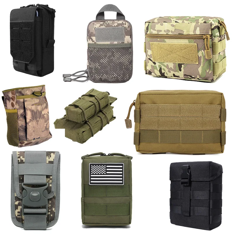 

Hunting Molle Tactical Waist Bag Survival First Aid Bag Military EDC Pack Outdoor SOS Pouch Army Medical Kit Waist Belt Backpack