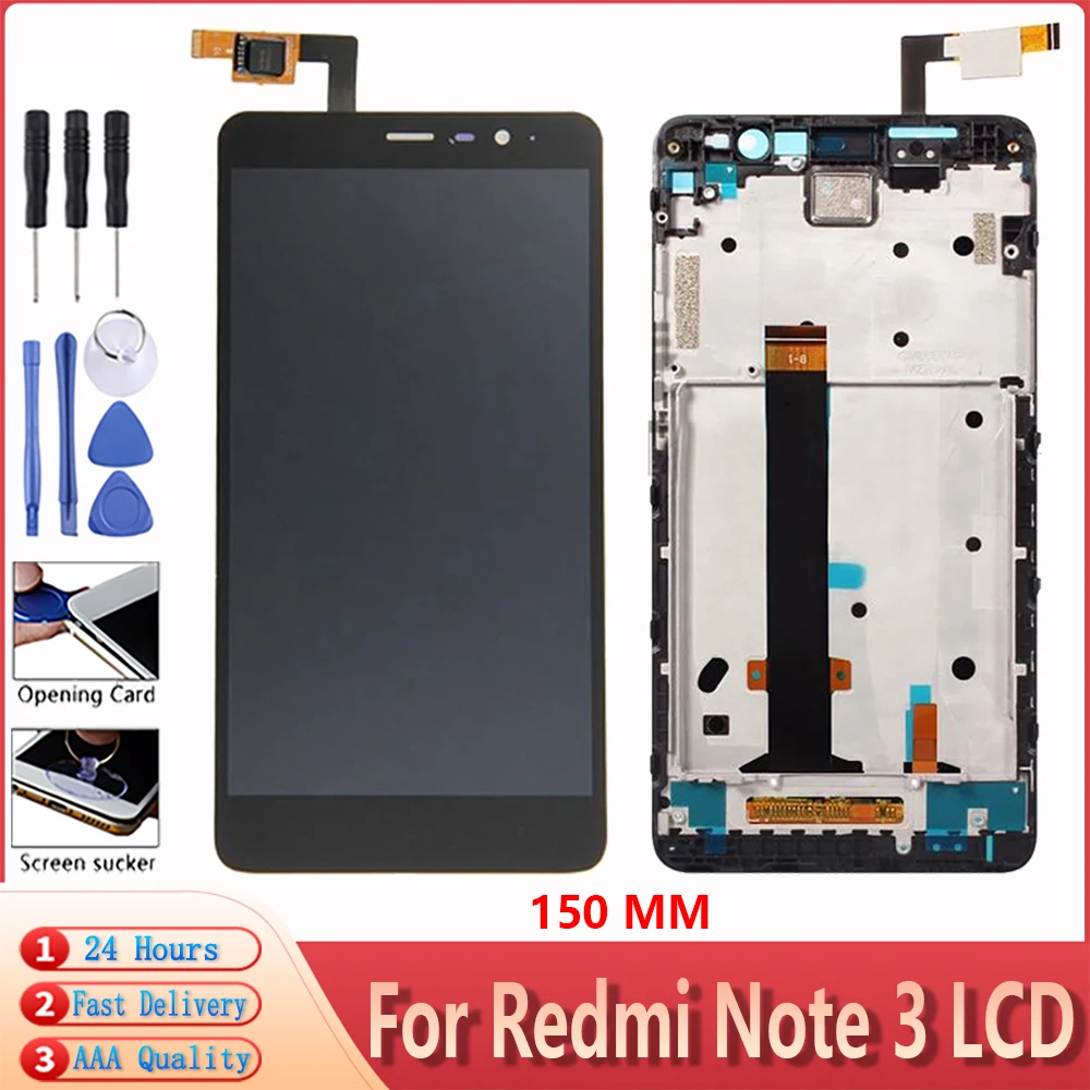 150 мм с рамкой экран для XiaoMi Redmi Note 3 ЖК дисплей сенсорный AAA +++ сборка замена 147