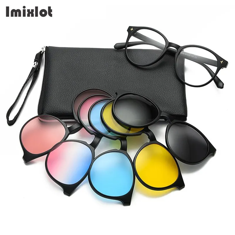 Солнцезащитные очки 6 в 1 Поляризованные с магнитной клипсой | Аксессуары для