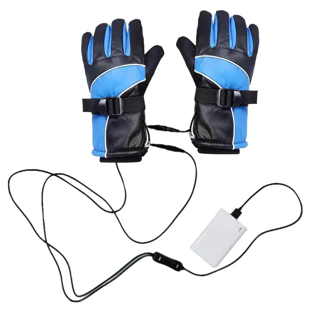 

USB Charging Electric Heating Gloves Constant Temperature Heating Gloves Touch Screen Warm Split Finger Gloves for Cycling