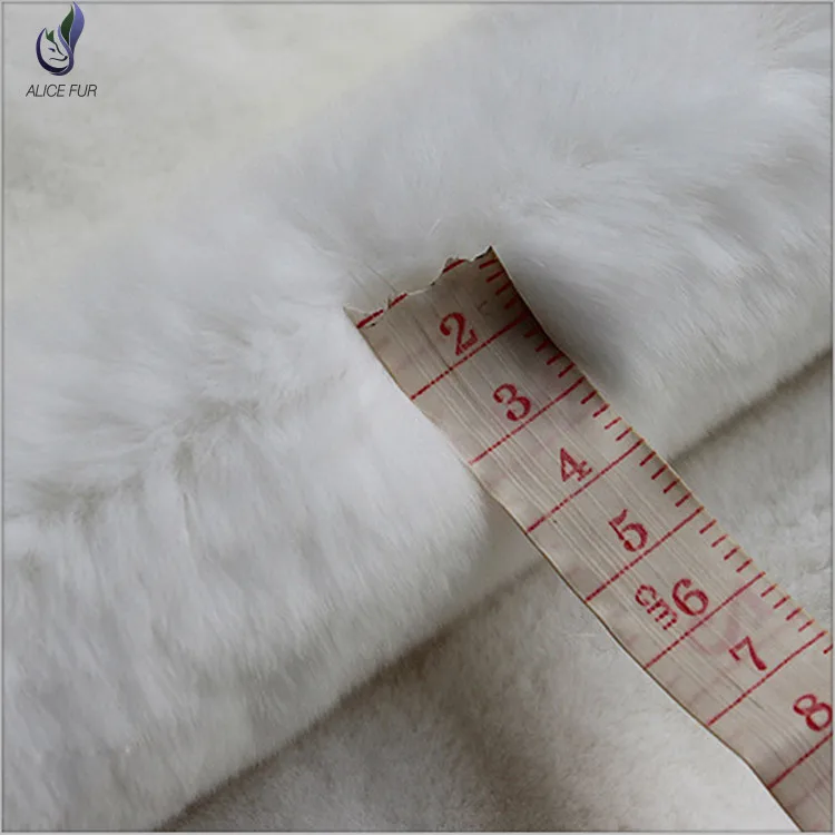 Оптовая продажа натуральный белый чехол из натурального меха кролика рекс|rabbit fur