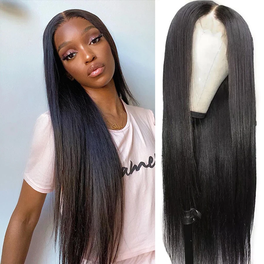 

Парик женский прозрачный из натуральных волос, без клея, 4 х4