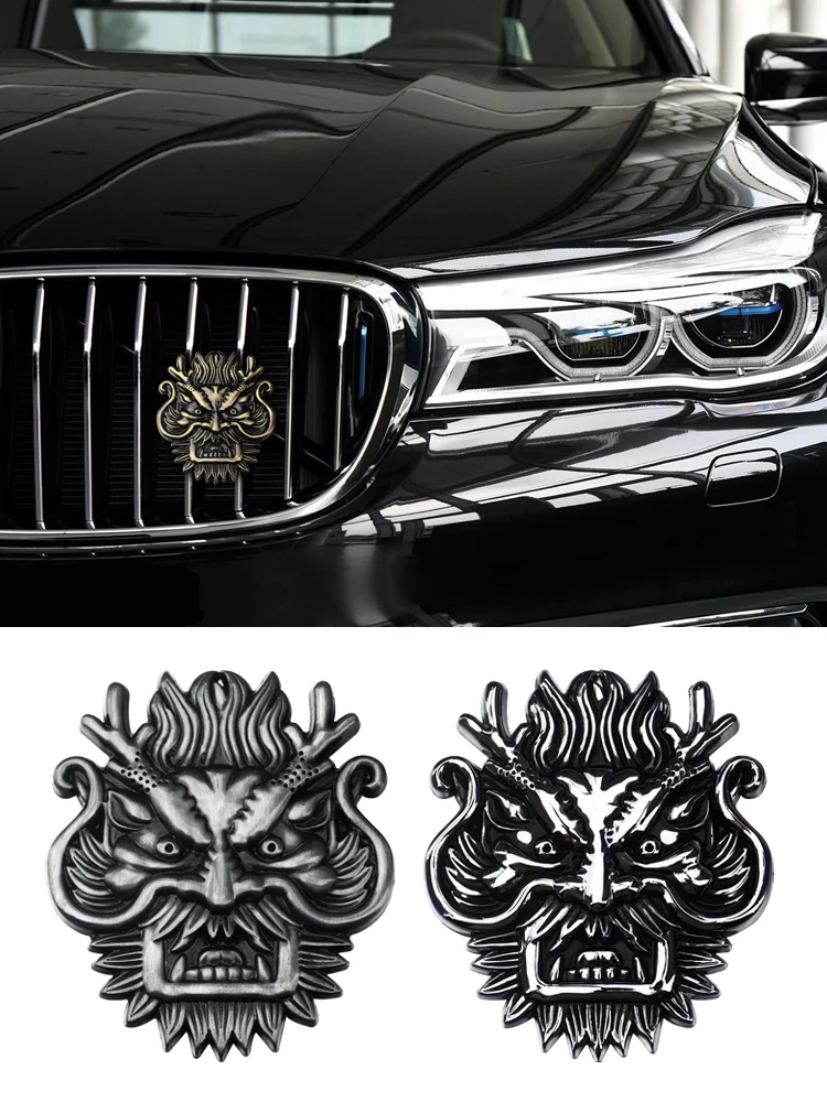 

1X 3D Metal Dragon Car Auto Grille Badge Logo Totem Grill Emblem Sticker Silver Gold Black DIY NEW 3 Color Car-Styling