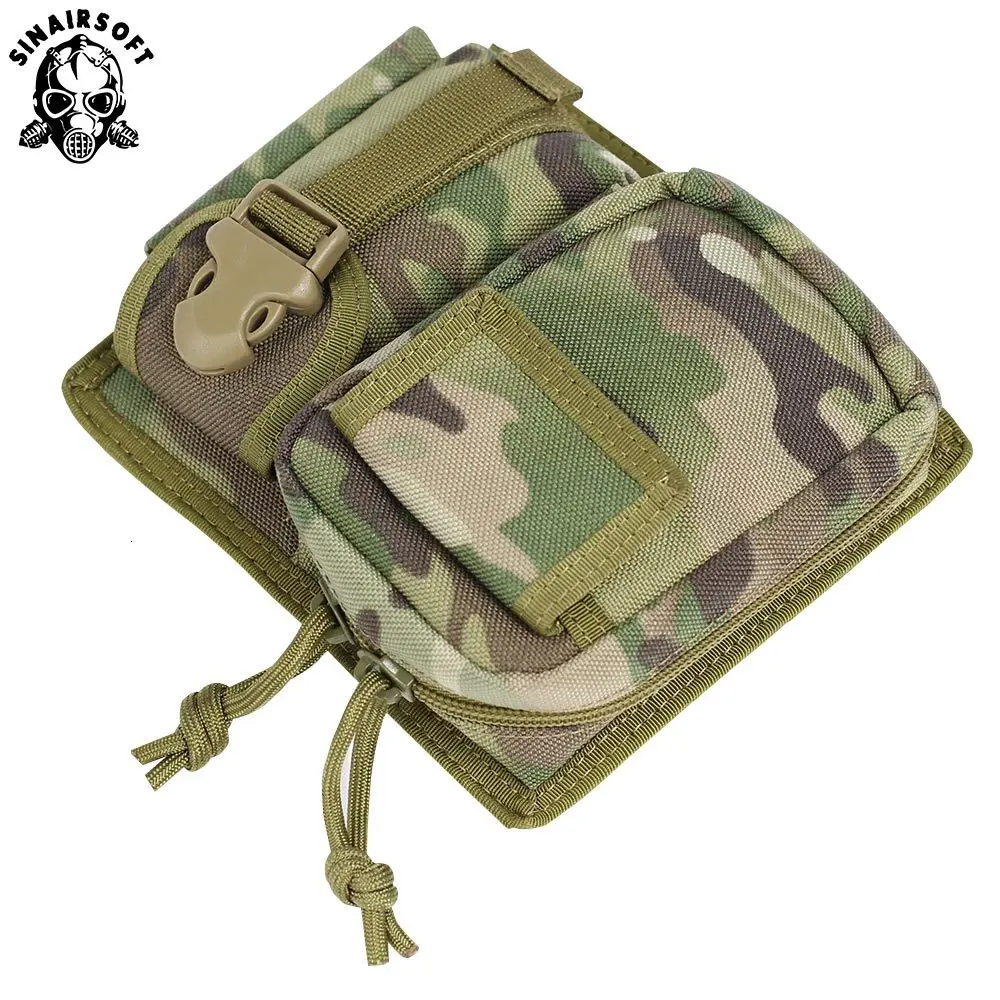 

SINAIRSOFT Tactical Molle Pouch Waist Bag Waterproof Nylon Multifunction Casual Men Small Bag Mobile Phone Case Hunting Bag