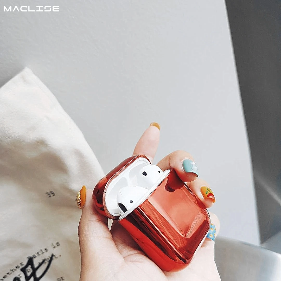С гальваническим покрытием Жесткий Корпус для наушников для apple airpods чехол противоударный чехол для наушников Защитный чехол для зарядки airpod Чехол Коробка