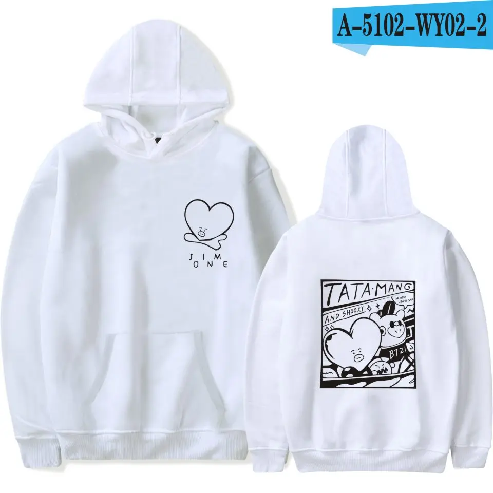 white Kpop Bangtan Jin V Harajuku толстовки модные теплые мягкие мужские/женские 6 цветов толстовки размера плюс Топы - Цвет: white