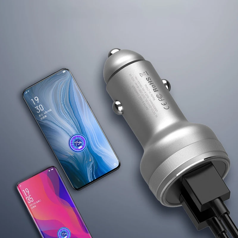 Автомобильное зарядное устройство SIKAI 40 Вт двойное QC 3 0 для Oneplus 7 pro Oppo 17 Reno Super Vooc